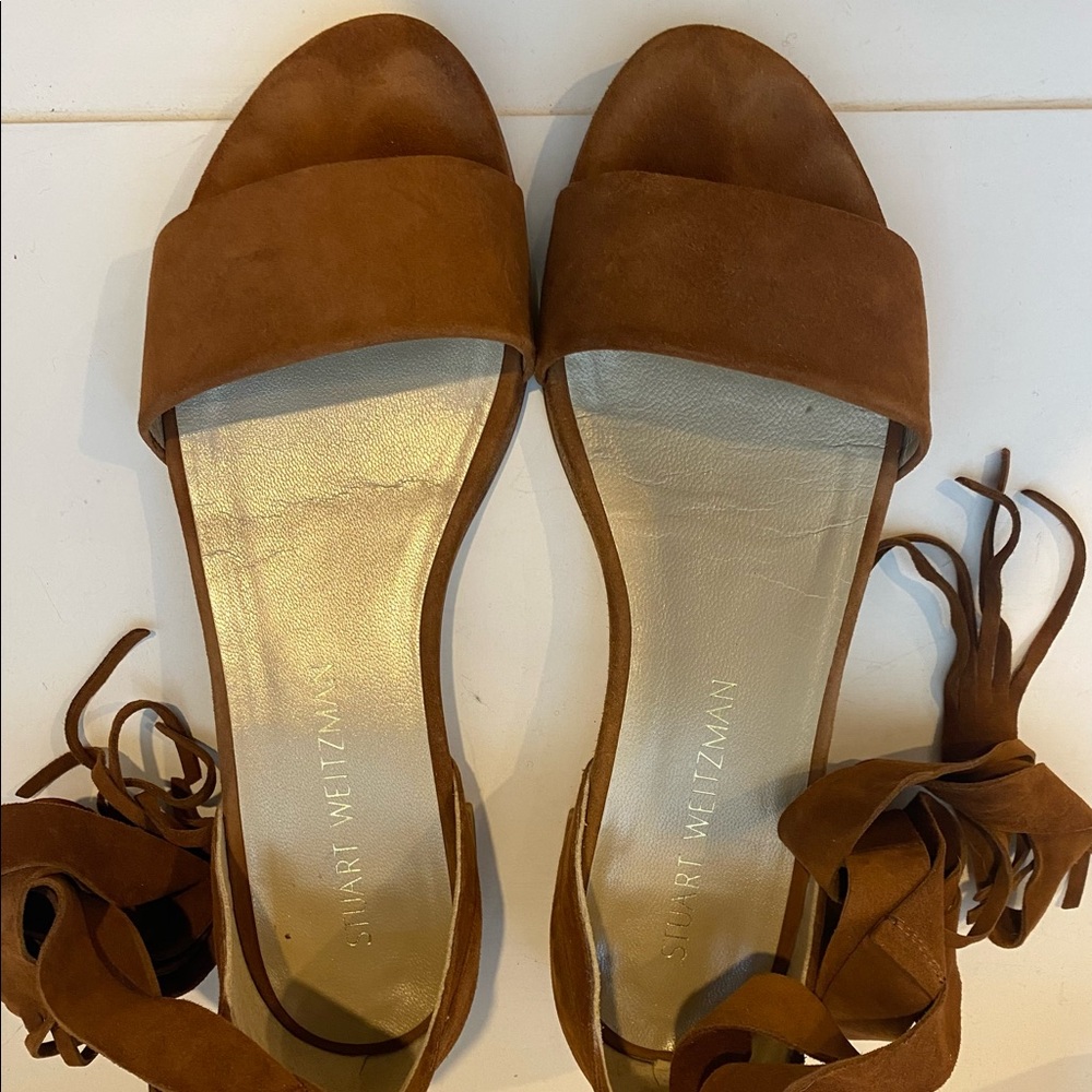 Stuart Weitzman supersonic naked suede sandals